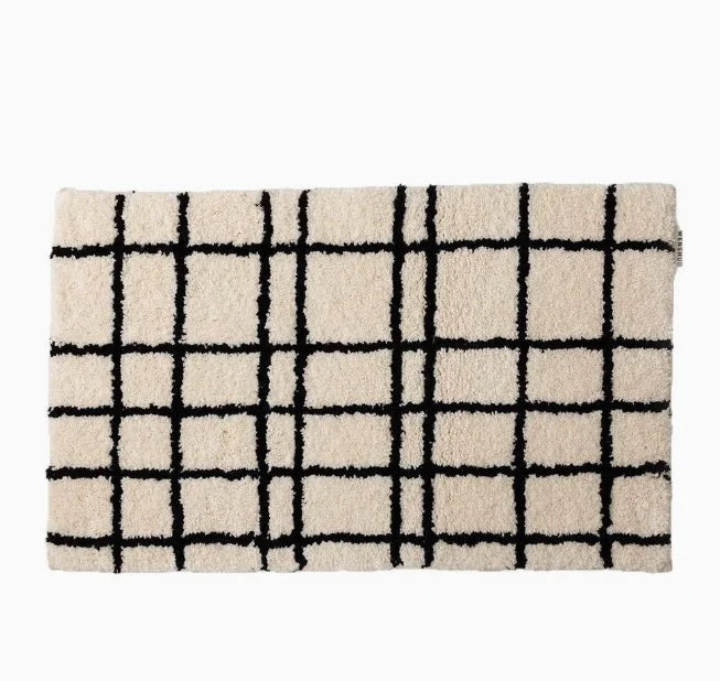 Stripe Tufting Grids Soft Rug