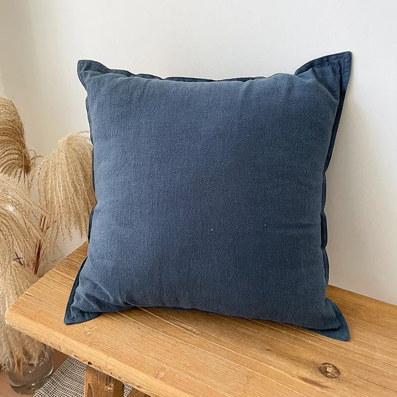 Thicken Cotton Linen Solid Cushion Cover