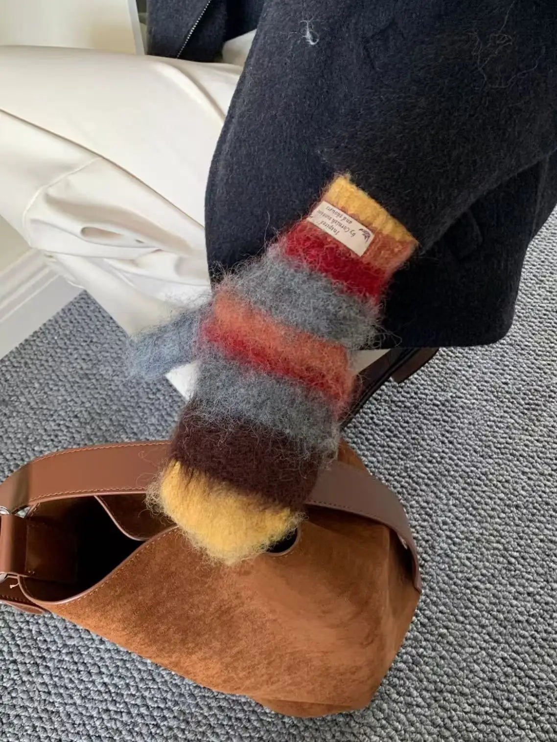 Striped Rainbow Beanies & Gloves