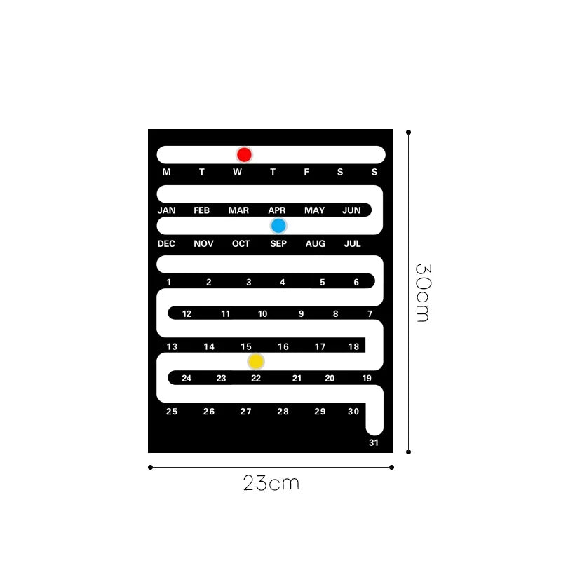 Acrylic Wall-Mounted Calendar