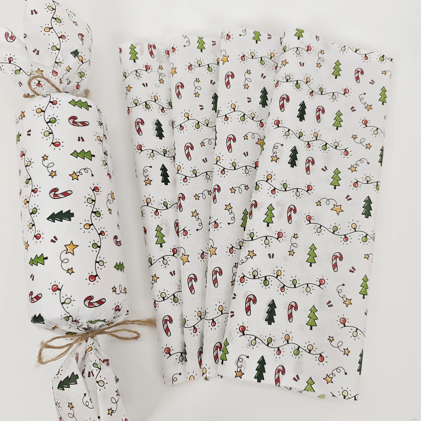 10/20 Sheets of Christmas Lantern Pattern Gift Paper, 20*14inch