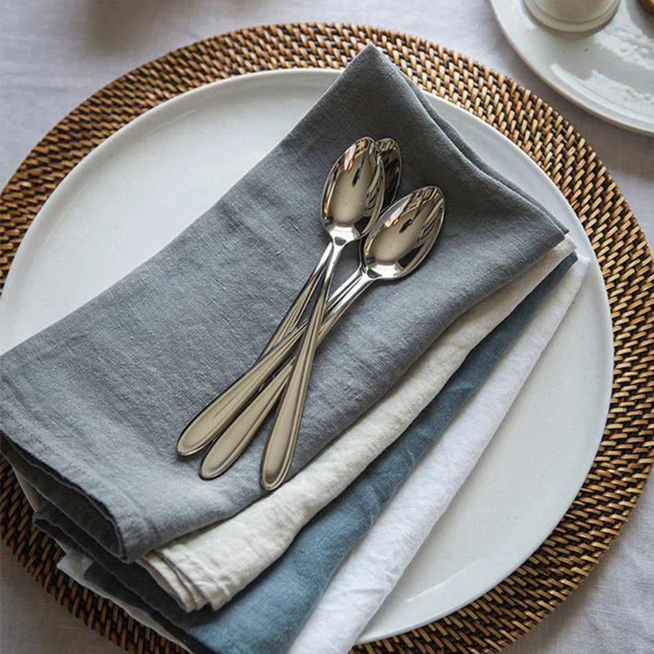 Pure 100% Linen Napkins Cloths (4PCS, 40X40CM)