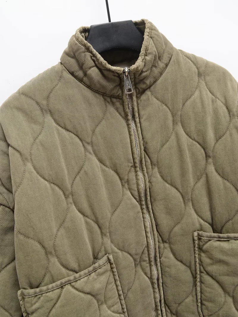Quilted Oversized Short Jacket