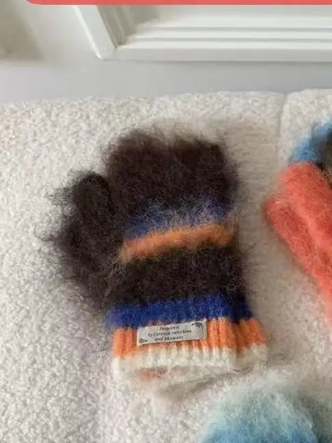 Striped Rainbow Beanies & Gloves