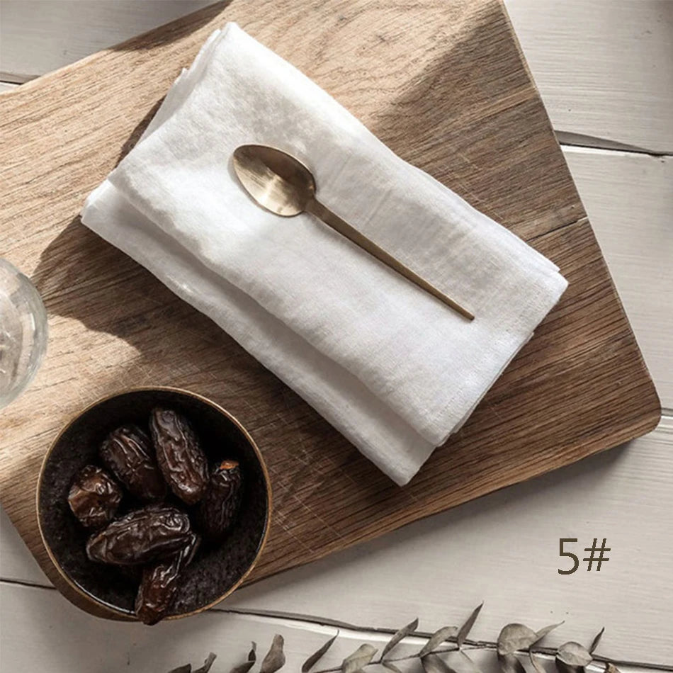 Pure 100% Linen Napkins Cloths (4PCS, 40X40CM)