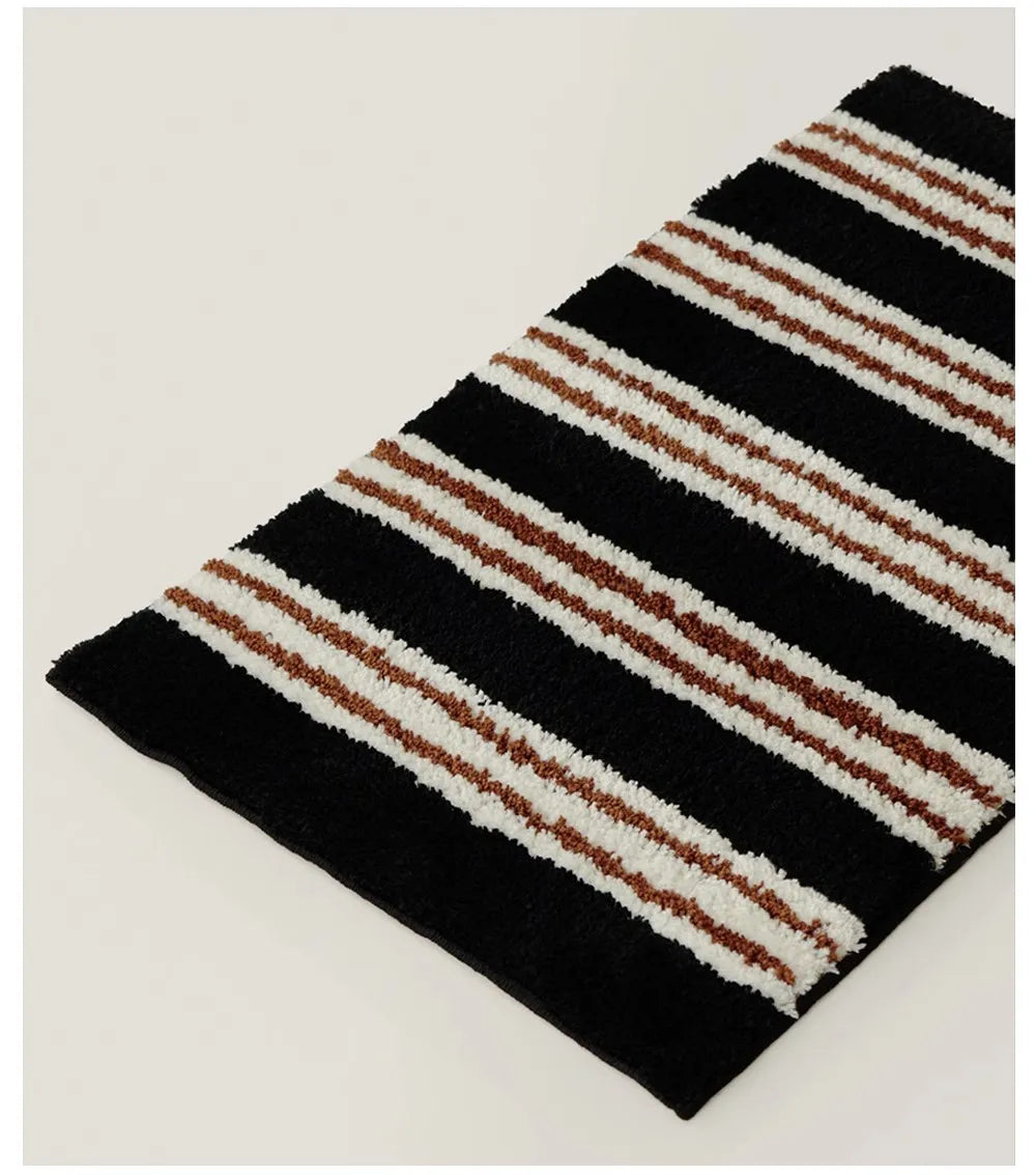 Stripe Tufting Grids Soft Rug
