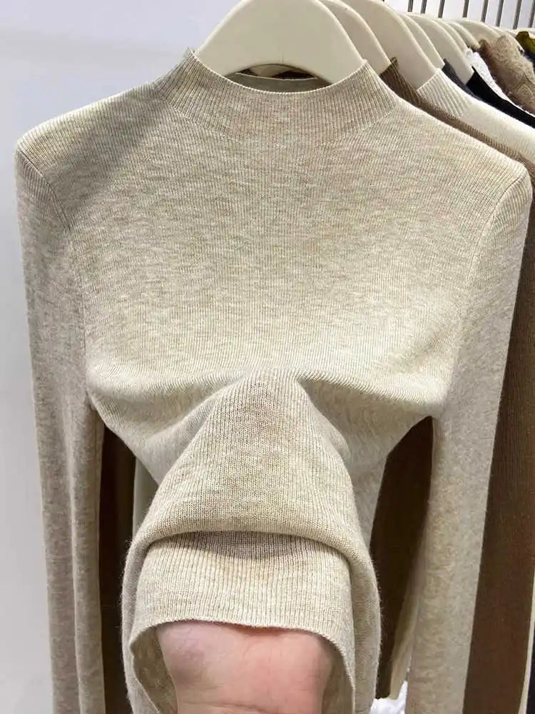 Autumn Winter 2025 Women New Turtleneck Slim Fit