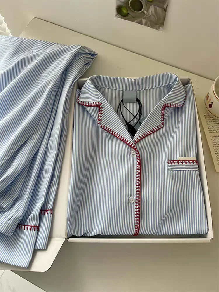 Stripe Cotton Pajama Set