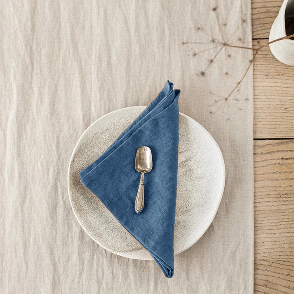 Pure 100% Linen Napkins Cloths (4PCS, 40X40CM)