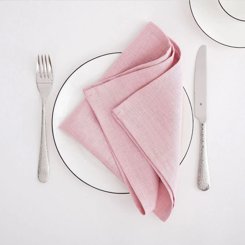 Pure 100% Linen Napkins Cloths (4PCS, 40X40CM)