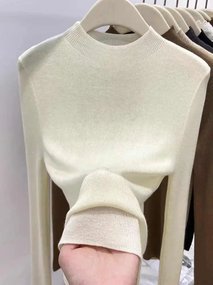 Autumn Winter 2025 Women New Turtleneck Slim Fit