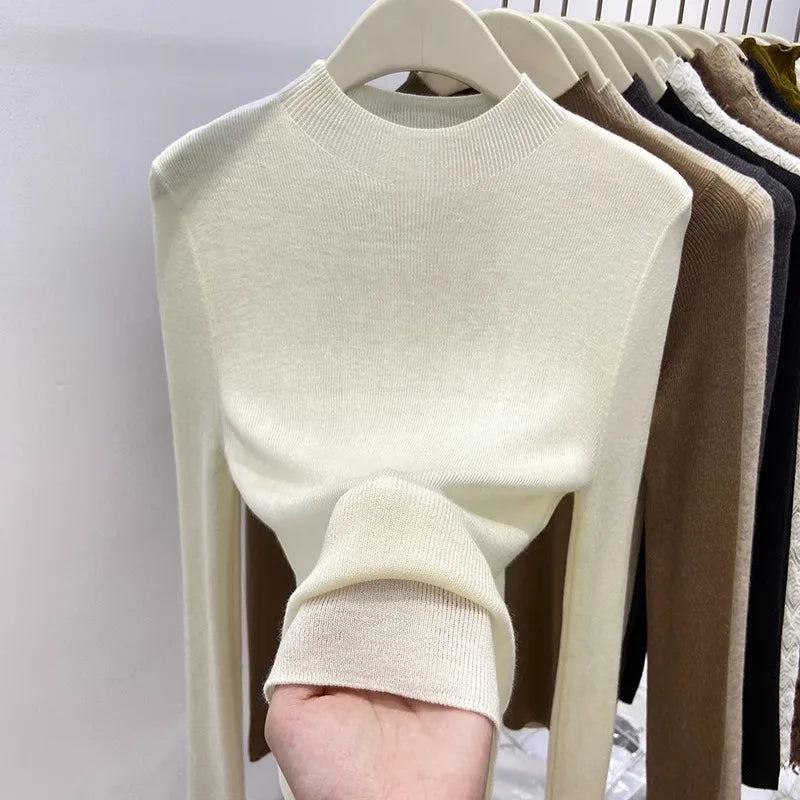 Autumn Winter 2025 Women New Turtleneck Slim Fit
