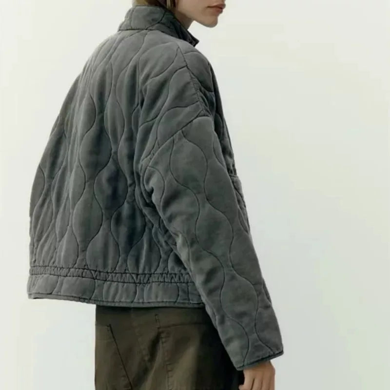 Quilted Oversized Short Jacket