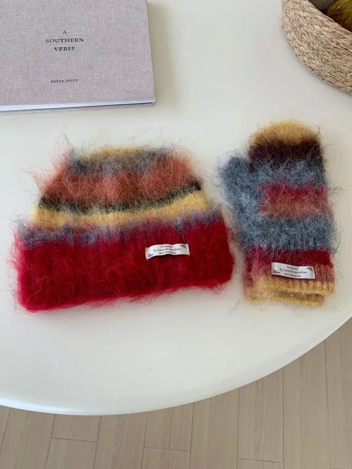 Striped Rainbow Beanies & Gloves