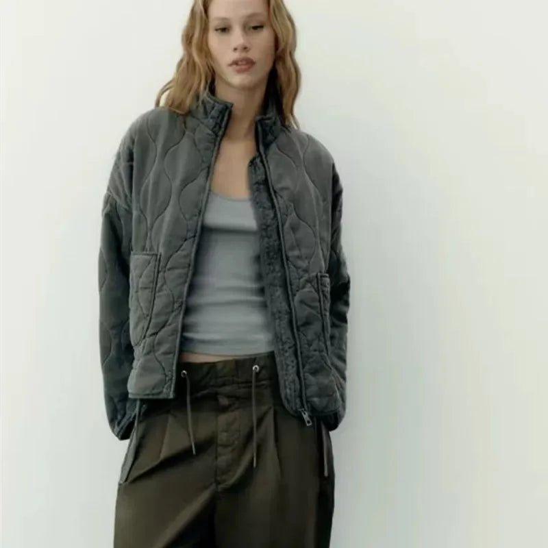Quilted Oversized Short Jacket
