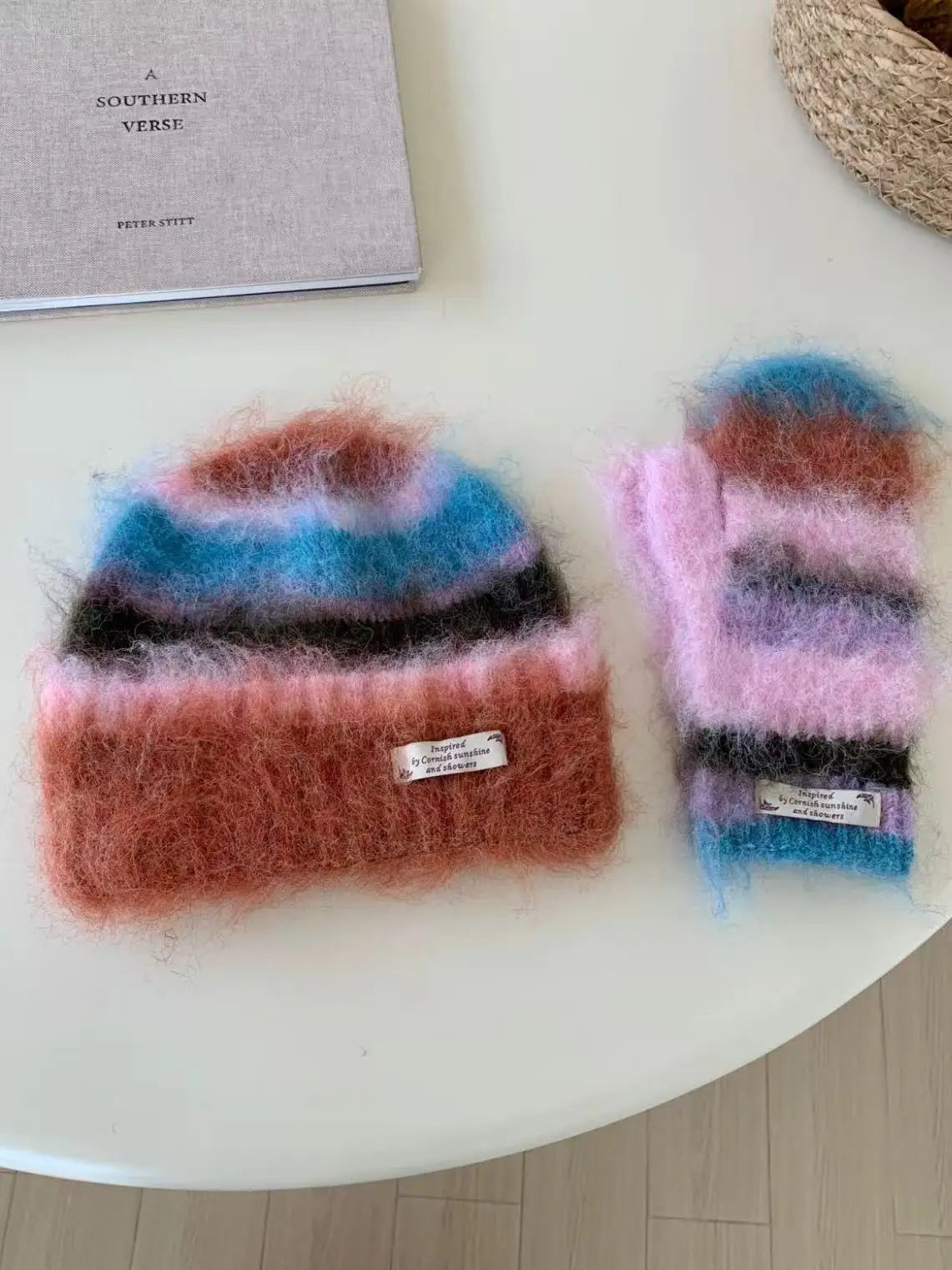 Striped Rainbow Beanies & Gloves