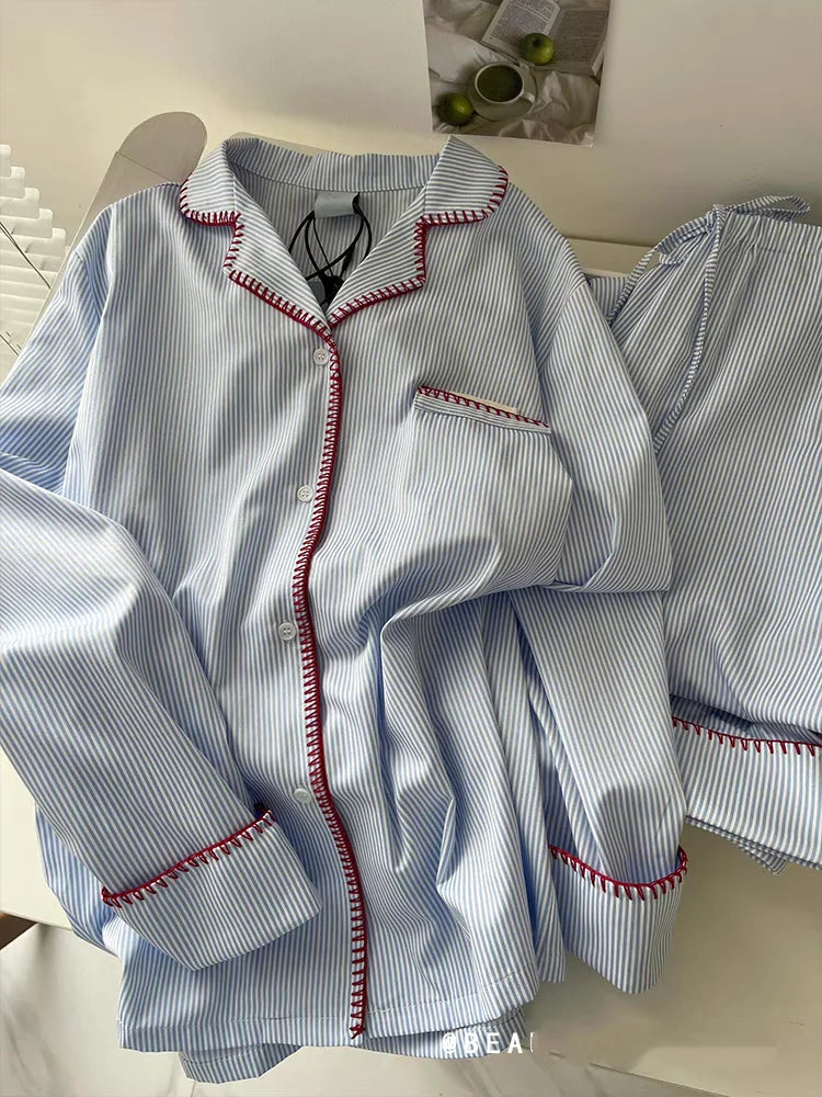 Stripe Cotton Pajama Set