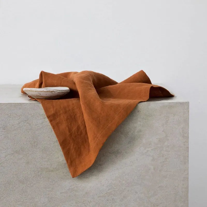 Pure 100% Linen Napkins Cloths (4PCS, 40X40CM)