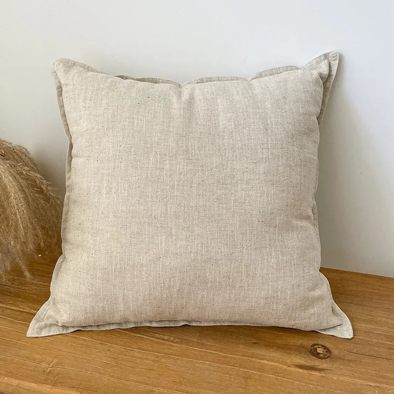Thicken Cotton Linen Solid Cushion Cover