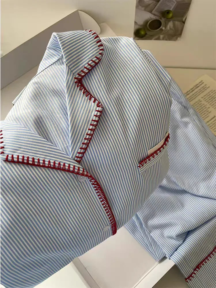 Stripe Cotton Pajama Set