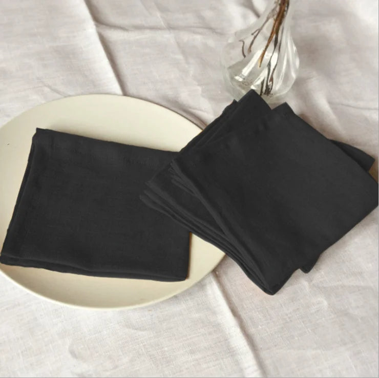 Pure 100% Linen Napkins Cloths (4PCS, 40X40CM)