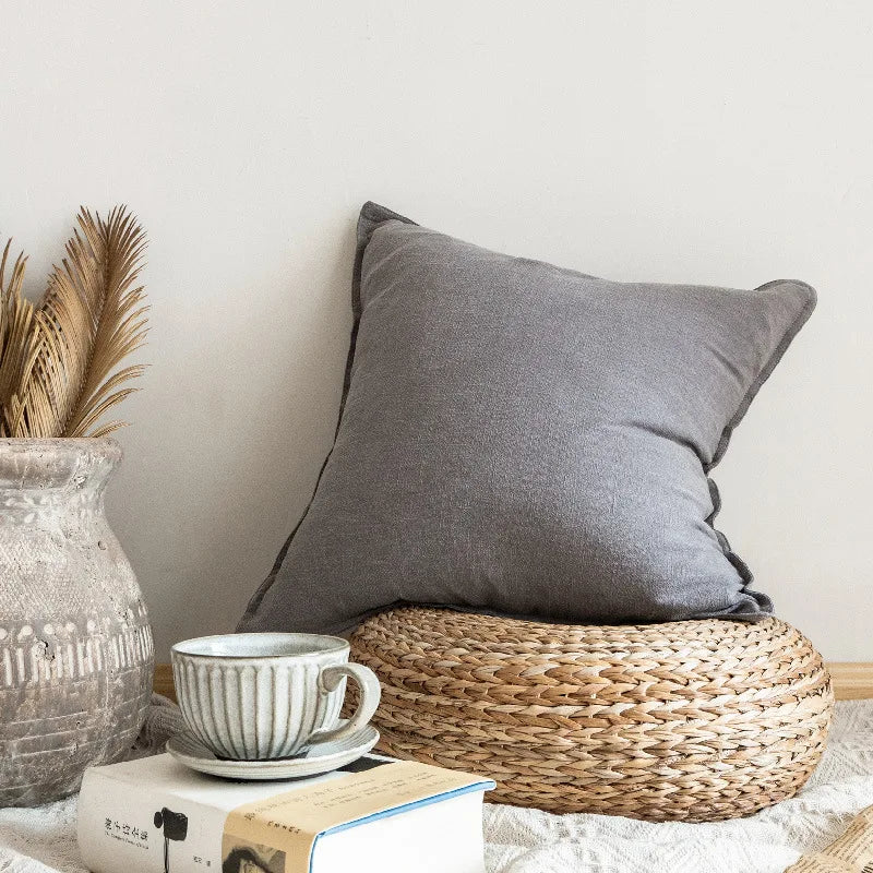 Thicken Cotton Linen Solid Cushion Cover