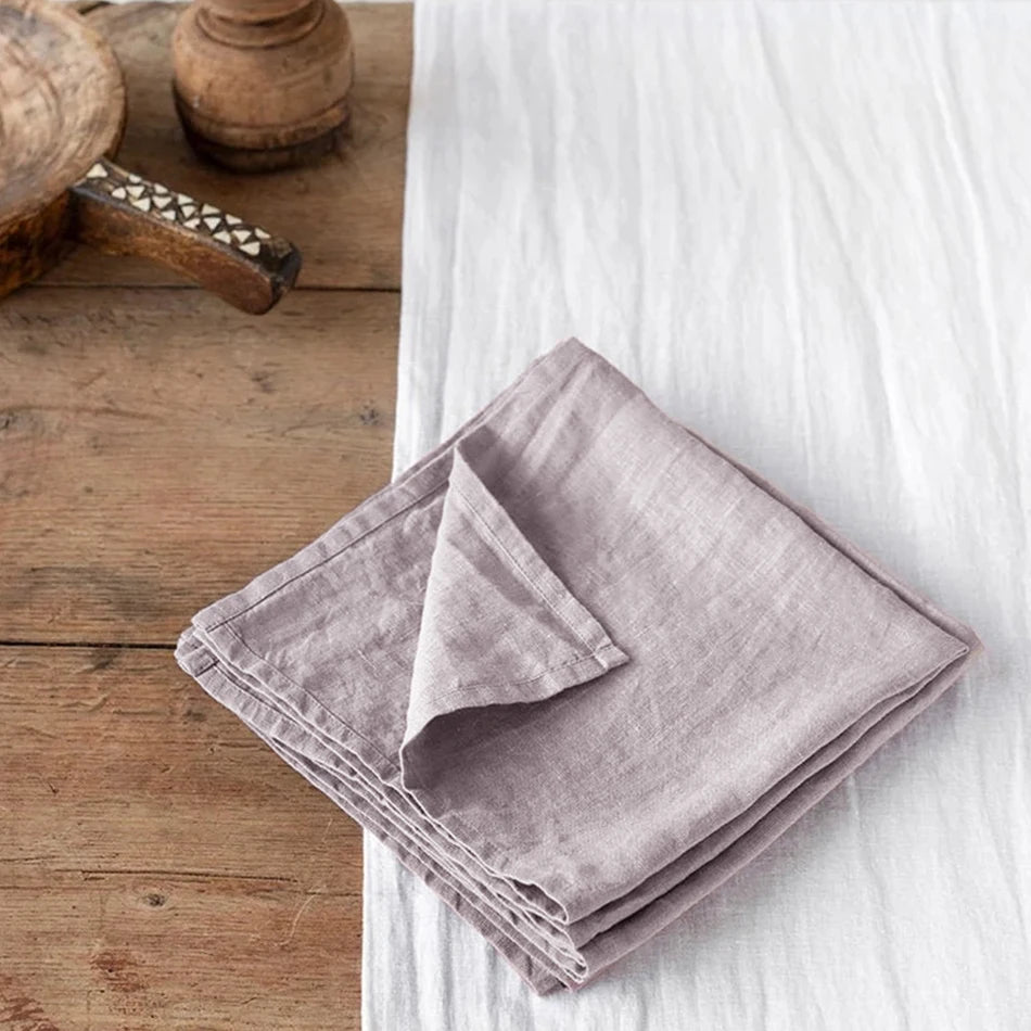 Pure 100% Linen Napkins Cloths (4PCS, 40X40CM)