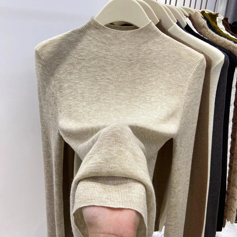 Autumn Winter 2025 Women New Turtleneck Slim Fit