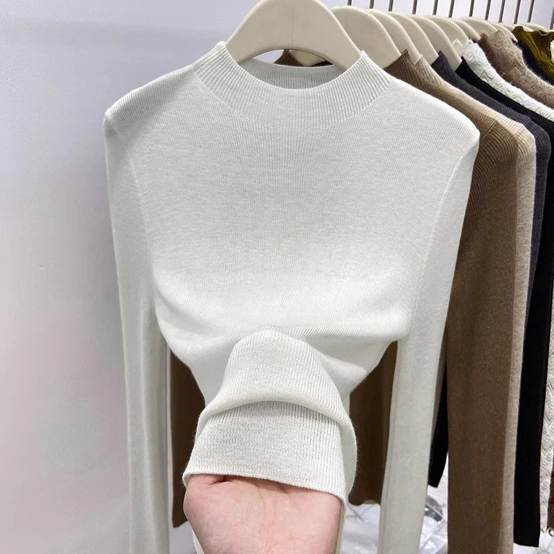 Autumn Winter 2025 Women New Turtleneck Slim Fit