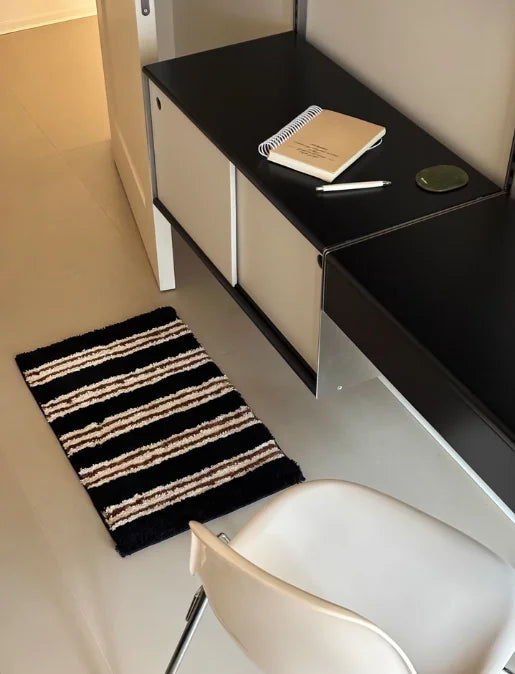 Stripe Tufting Grids Soft Rug