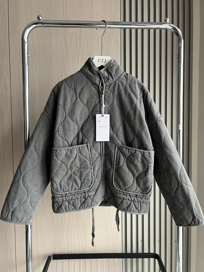 Quilted Oversized Short Jacket