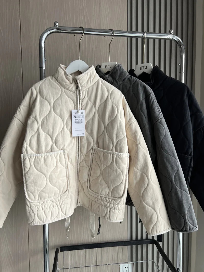 Quilted Oversized Short Jacket