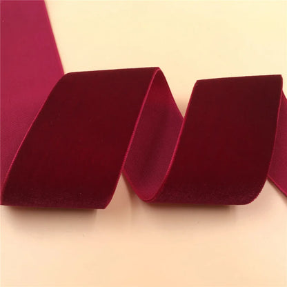 Velvet Ribbon 38MM 1/3/5Yards Wine gold black blue