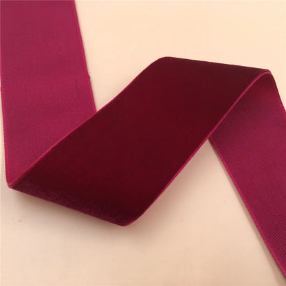 Velvet Ribbon 38MM 1/3/5Yards Wine gold black blue