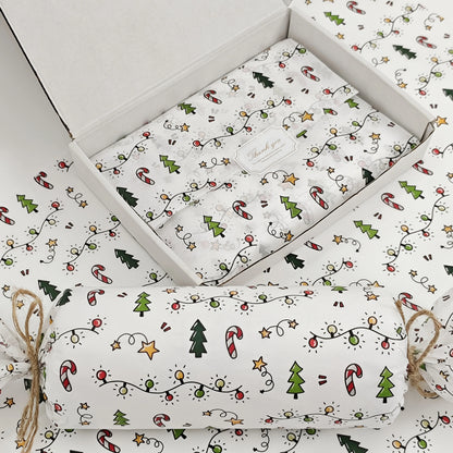 10/20 Sheets of Christmas Lantern Pattern Gift Paper, 20*14inch