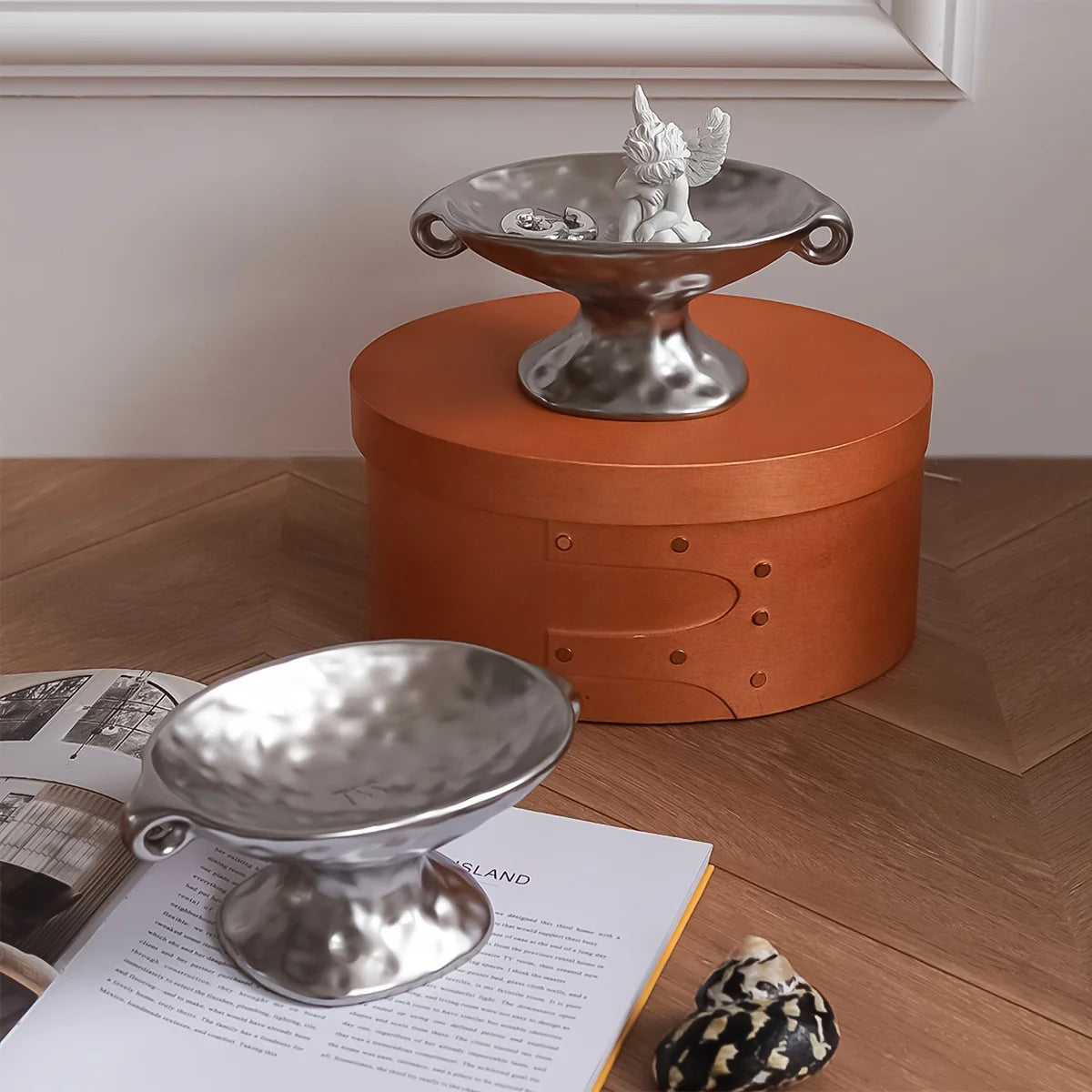 Vintage Silvery Jewelry Dish