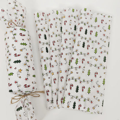 10/20 Sheets of Christmas Lantern Pattern Gift Paper, 20*14inch