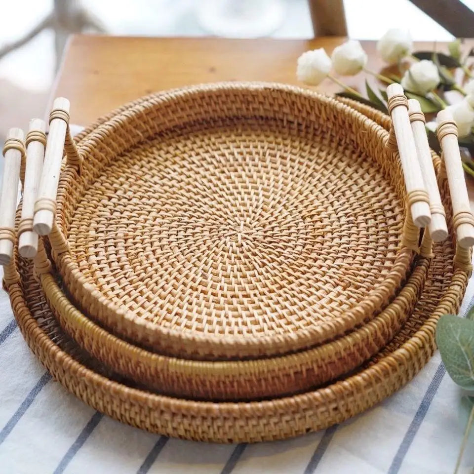 Handwoven Rattan Tray