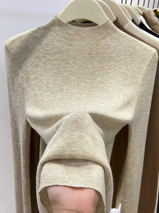 Autumn Winter 2025 Women New Turtleneck Slim Fit