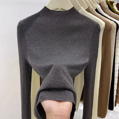 Autumn Winter 2025 Women New Turtleneck Slim Fit