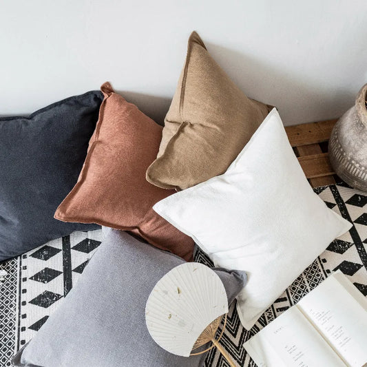 Thicken Cotton Linen Solid Cushion Cover