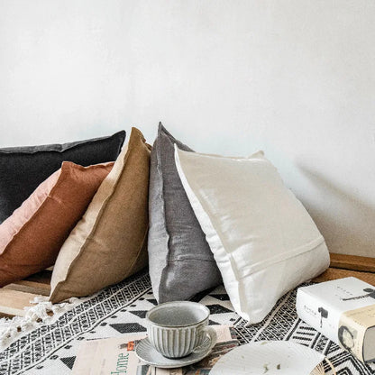 Thicken Cotton Linen Solid Cushion Cover