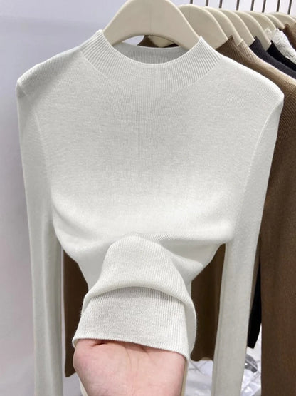 Autumn Winter 2025 Women New Turtleneck Slim Fit