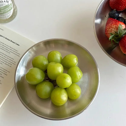 Stainless Steel Jewelry Tray with Wooden Base