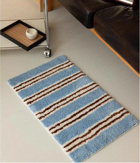 Stripe Tufting Grids Soft Rug