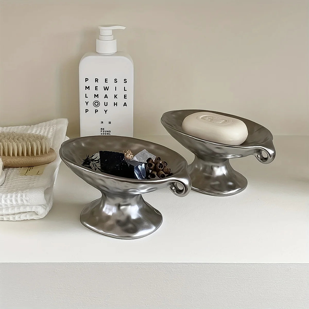 Vintage Silvery Jewelry Dish