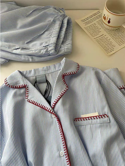 Stripe Cotton Pajama Set