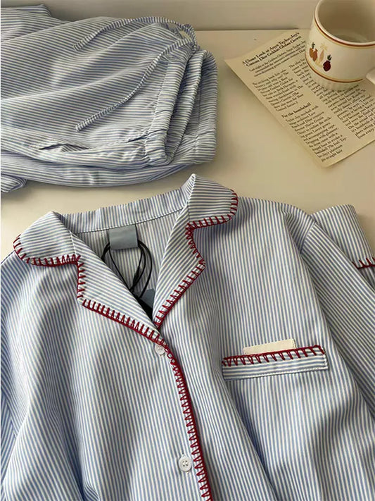 Stripe Cotton Pajama Set