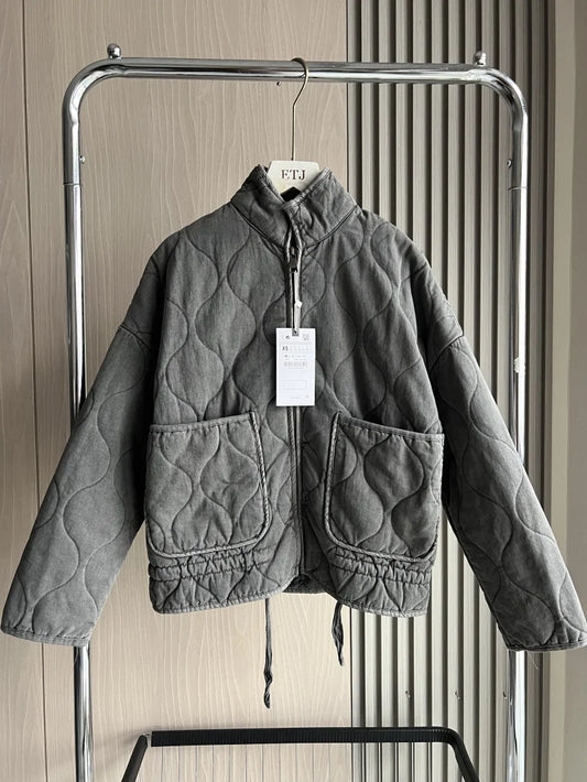 Quilted Oversized Short Jacket