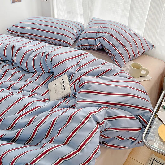 Simple Striped Duvet Cover Set